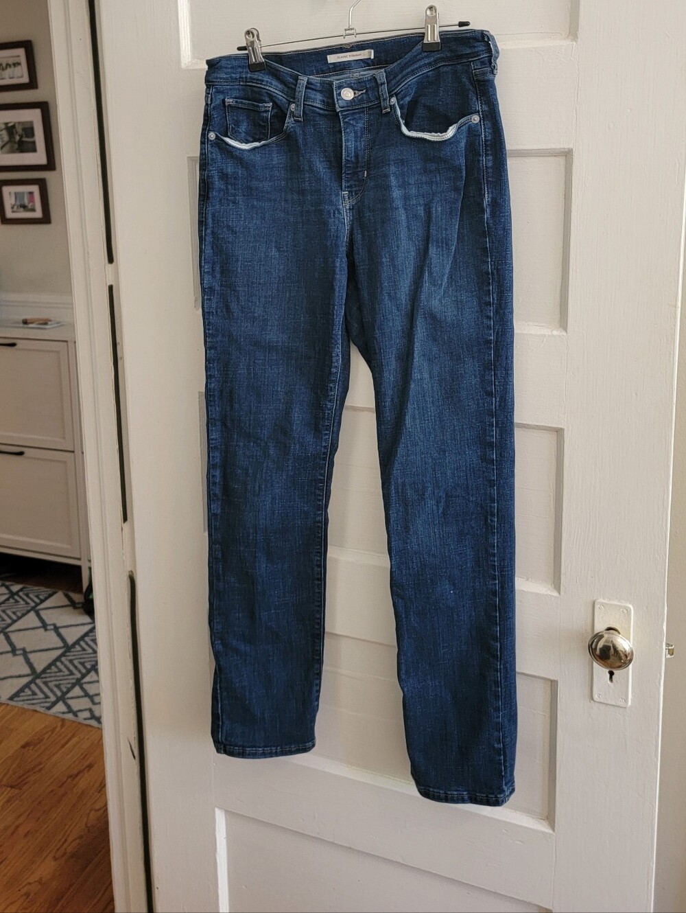 Levi's Dark Blue Straight Leg Women's Jeans